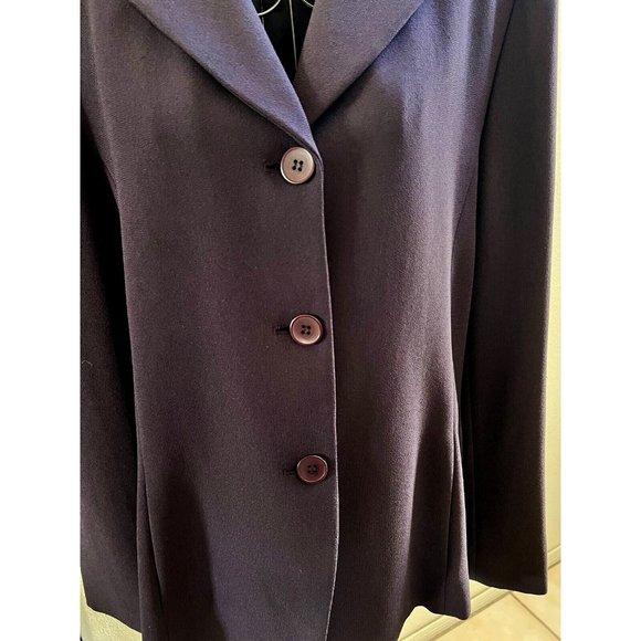 JONES NEW YORK Essentials Navy 3-Button Jacket With Hidden Pockets SZ 14 - Picture 6 of 8